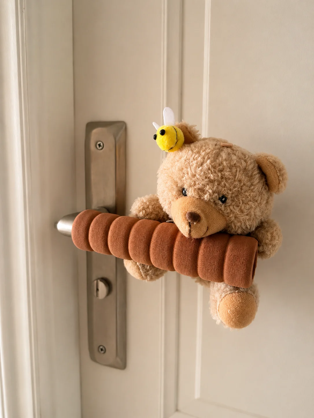 Poignée de porte décorative en forme d'ourson